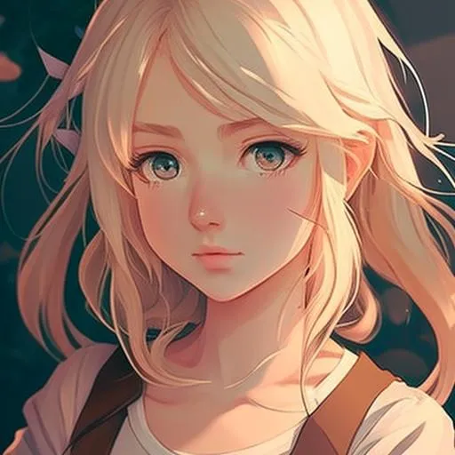 Profile picture in cute blonde anime girl aesthetic pfp