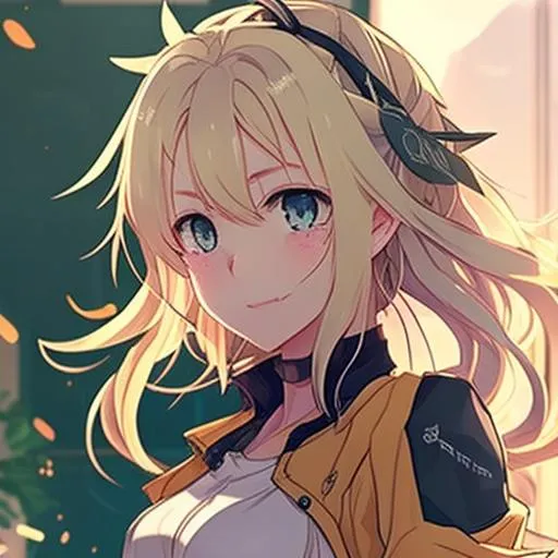 Profile picture in cute blonde anime girl aesthetic pfp