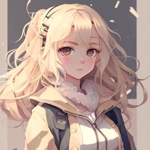 Profile picture in cute blonde anime girl aesthetic pfp