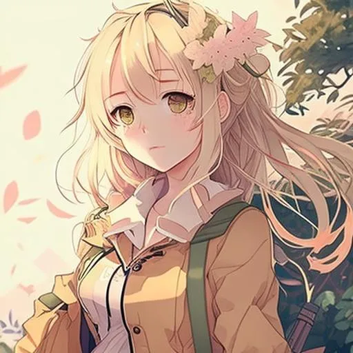 Profile picture in cute blonde anime girl aesthetic pfp