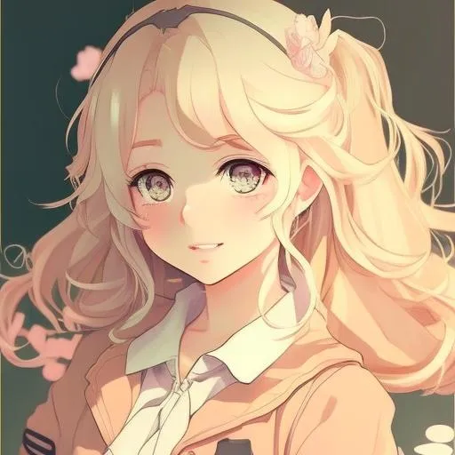 Profile picture in cute blonde anime girl aesthetic pfp