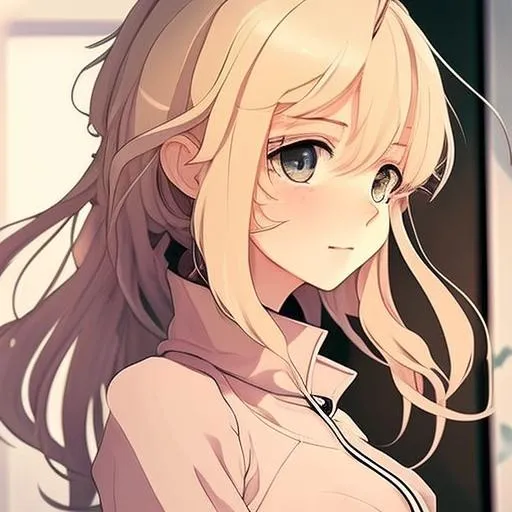 Profile picture in cute blonde anime girl aesthetic pfp