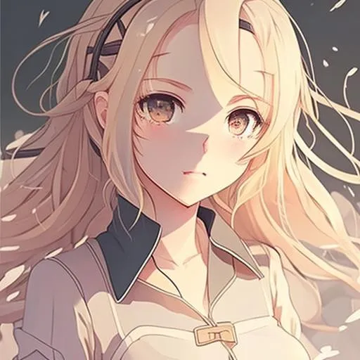 Profile picture in cute blonde anime girl aesthetic pfp