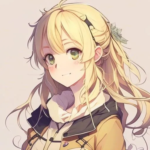 Profile picture in cute blonde anime girl aesthetic pfp