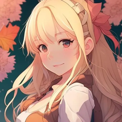 Profile picture in cute blonde anime girl aesthetic pfp