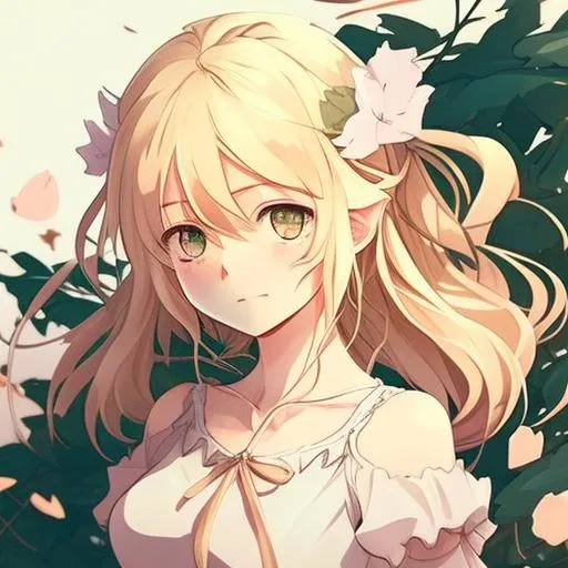 Profile picture in cute blonde anime girl aesthetic pfp