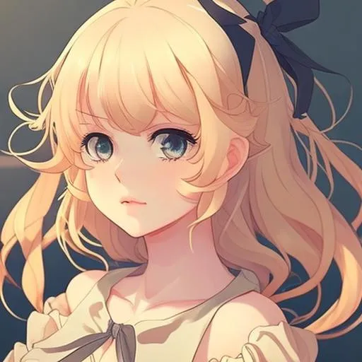 Profile picture in cute blonde anime girl aesthetic pfp