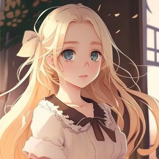 Profile picture in cute blonde anime girl aesthetic pfp