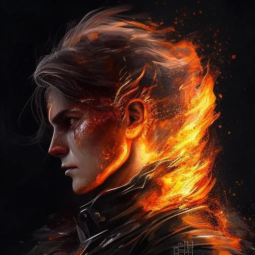 Profile picture in fire pfp