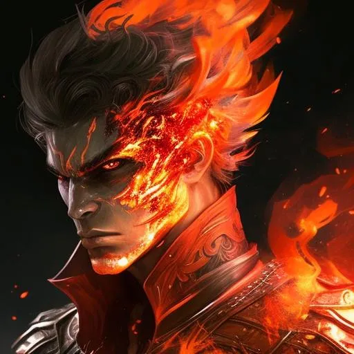 Profile picture in fire pfp