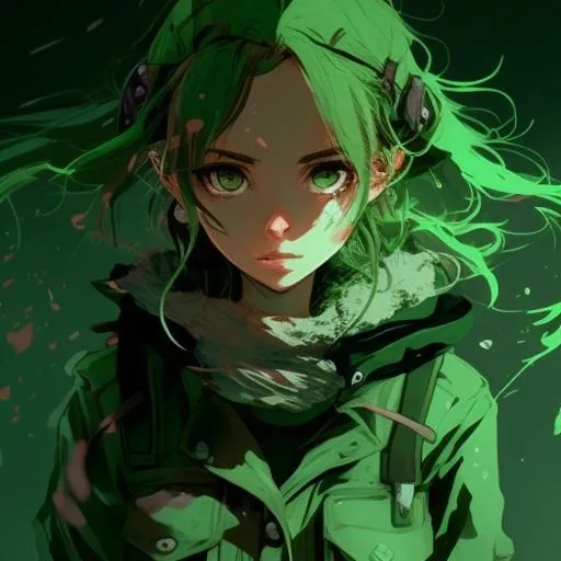 Profile picture in green pfp