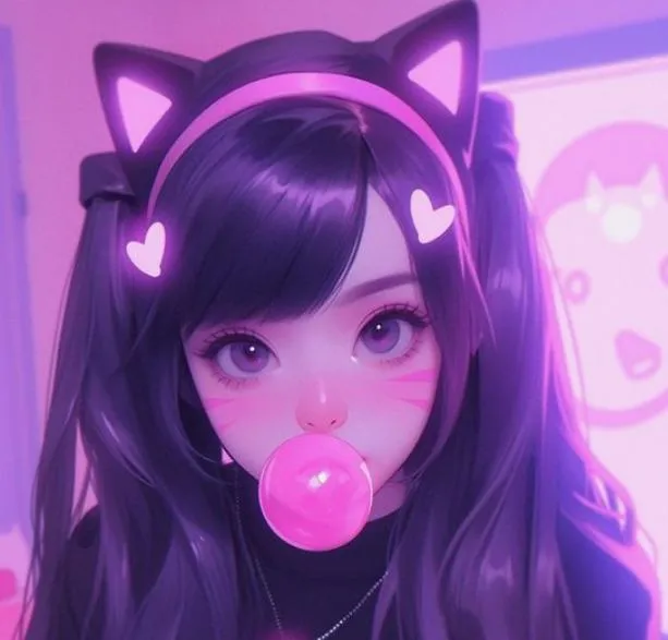 Profile picture in pink pfp